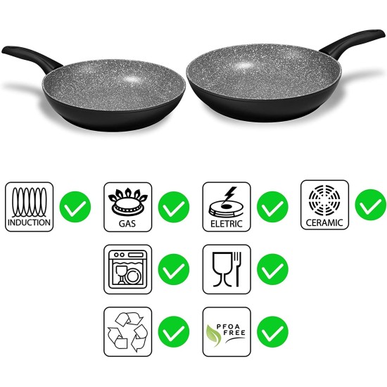 Aeternum Stone in Black Set 2 Pezzi