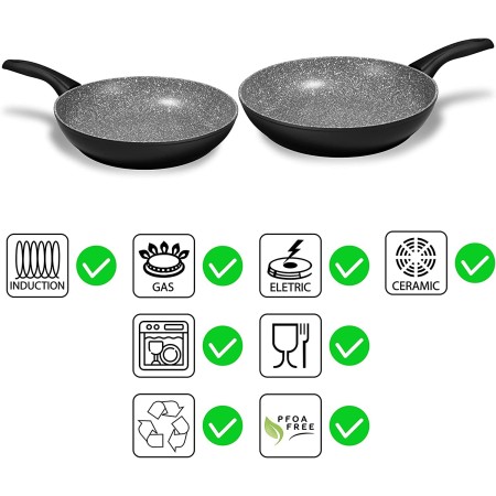 Aeternum Stone in Black Set 2 Pezzi