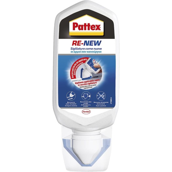 Pattex RE-NEW Sigillante Bagno e Cucina Bianco 80 ml