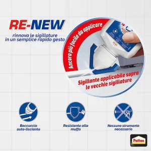 Pattex RE-NEW Sigillante Bagno e Cucina Bianco 80 ml 2