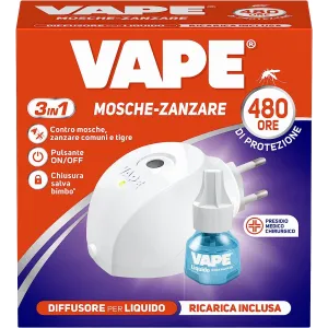 Vape Zanzare Liquido con Disffusore 480 Ore - Classic