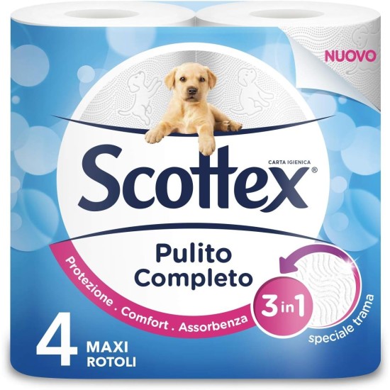 Carta Igienica Scottex - Convenienza con 4 Maxi Rotoli Scottex