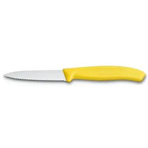 Victorinox Coltello da Tavola Lama Seghettata 8cm Manico Giallo