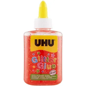 UHU Glitter Glue Bottle - Colla con Glitter Rossa 88,5ml