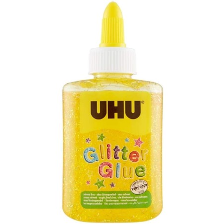 UHU Glitter Glue Bottle - Colla con Glitter Giallo 88,5ml