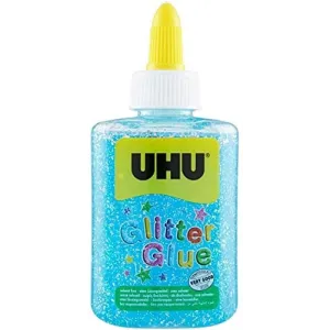UHU Glitter Glue Azzurro 88,5ml - Colla Sicura e Brillante per Bambini