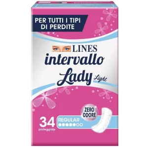 Lines Intervallo Lady Light Proteggi Slip Zero Odore - Regular Conf 34pz