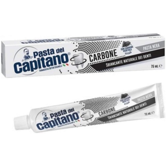 Dentifricio Pasta del Capitano 100ml - Dentifricio Nero al carbone vegetale