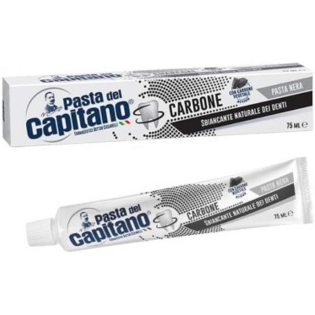 Dentifricio Pasta del Capitano 100ml - Dentifricio Nero al carbone vegetale