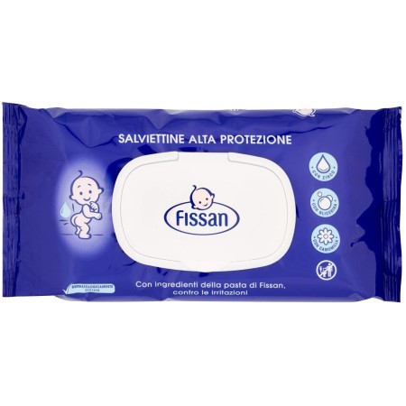 Fissan Salviettine Imbevute Alta Protezione Blu per Bambini e Neonati - 57pz
