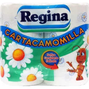 Carta igienica Regina Carta Camomilla 3veli - 4rotoli Morbidi