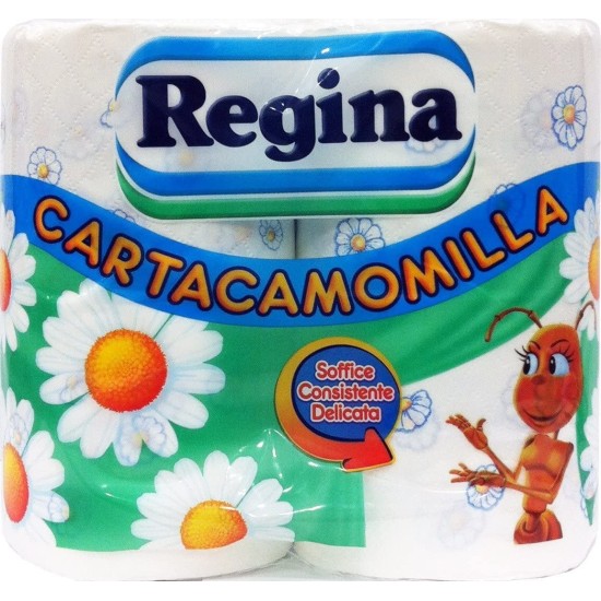 Carta igienica Regina Carta Camomilla 3veli - 4rotoli Morbidi