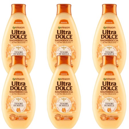 Garnier Ultra Dolce Bagnoschiuma Docciaschiuma Tesori di Miele 6x500ml