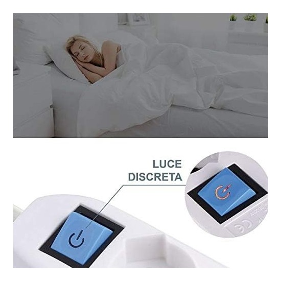 Multiprese elettriche Electraline con interruttore luminoso dalla luce discreta