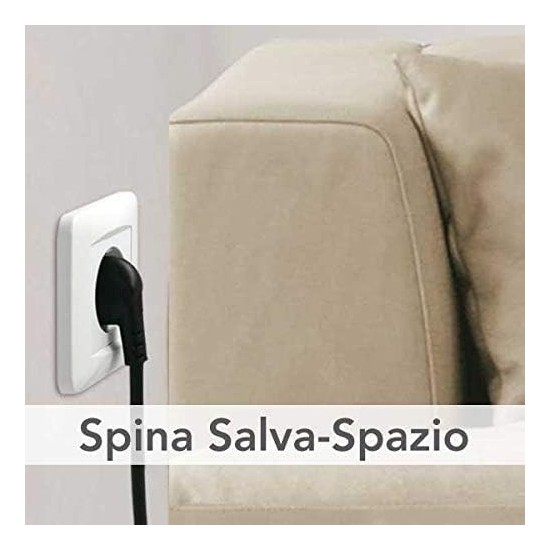 Dettaglio Spina salvaspazio della Ciabatta Elettrica Electraline 62071