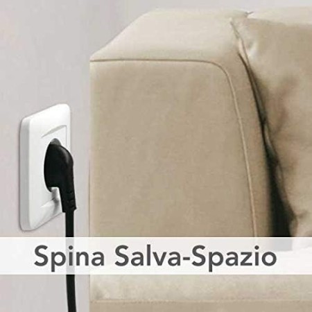 Dettaglio Spina salvaspazio della Ciabatta Elettrica Electraline 62071