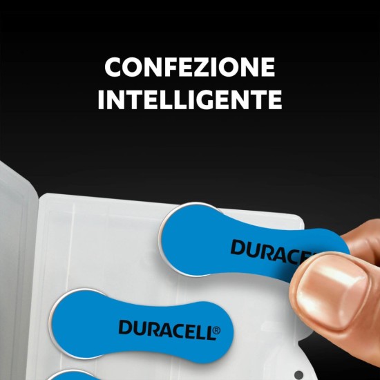 Batterie per apparecchi acustici Duracell 675 nel pacchetto aperto