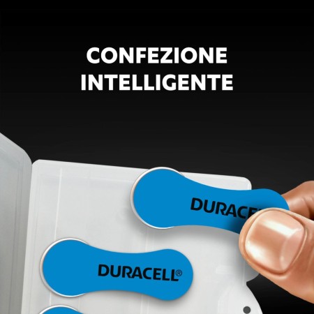 Batterie per apparecchi acustici Duracell 675 nel pacchetto aperto