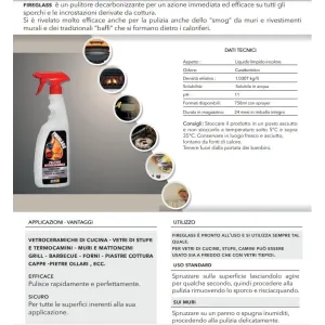 Faren Fireglass spray pulitore per vetro di caminetti e stufe 2