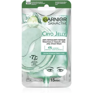 Confezione frontale della Maschera Garnier Contorno Occhi con Mentolo + Hyaluronic Cryo Jelly - Anti-Fatica