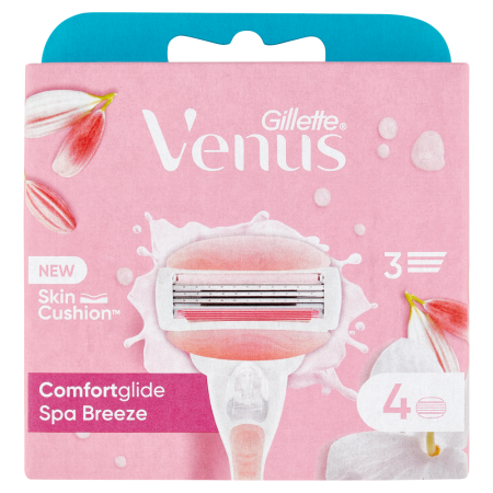 Gillette Venus Comfortglide Breeze, 4 Lamette di Ricambio per Rasatura