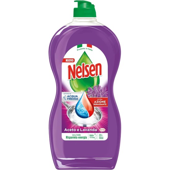 Detersivo Nelsen Aceto e Lavanda per Piatti a Mano - 850ml