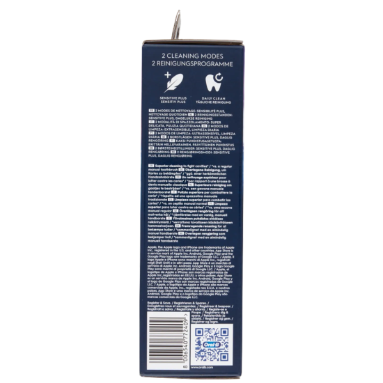 Informazioni sul lato della confezione Spazzolino Elettrico Bambini Oral-B Frozen