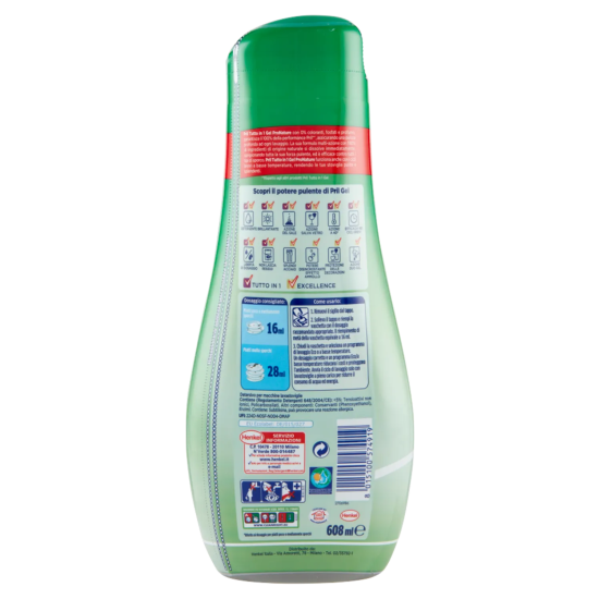 istruzioni e consigli di uso: Pril Lavastoviglie Gel Green