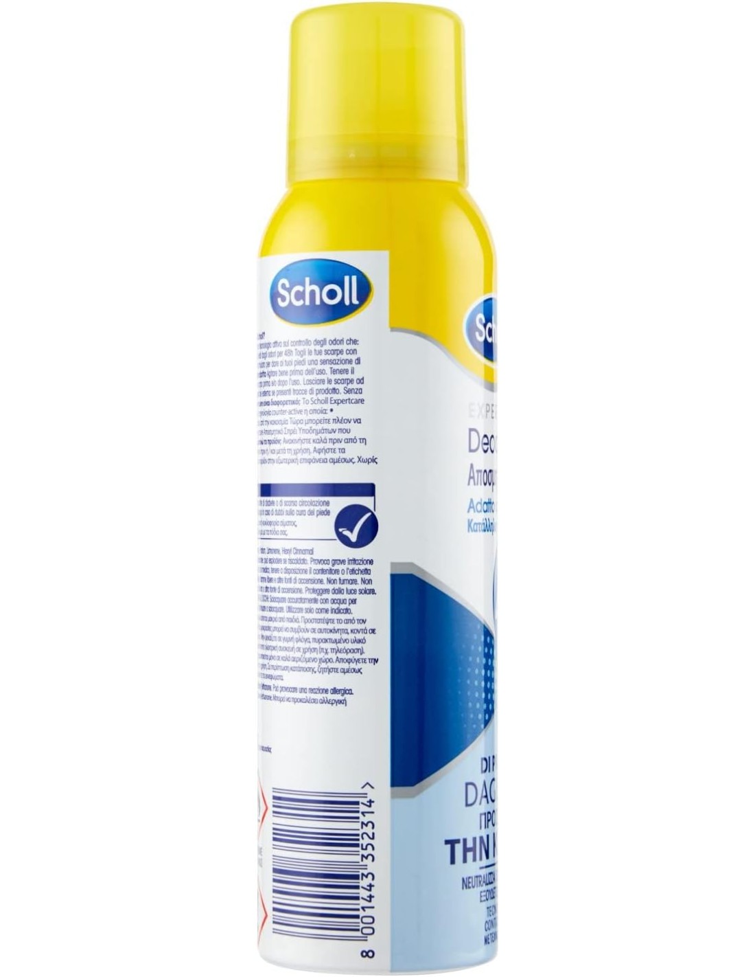 Scholl ExpertCare Deodorante Piedi e Scarpe Antiodore Anti-Traspirante Deo  Spray