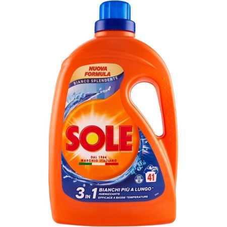 Sole Detersivo Lavatrice Bianco Splendente con Bicarbonato