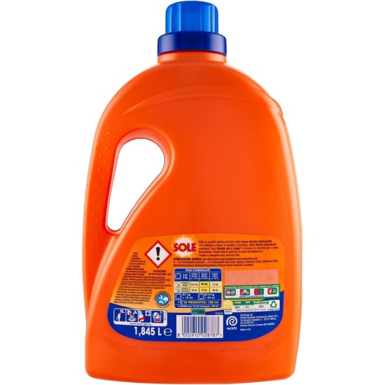 informazioni sulla confezione del Sole Detersivo Lavatrice Bianco Splendente con Bicarbonato