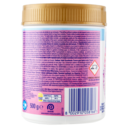 Vanish Oxi Action Polvere Bianco 500g - Avvertenza dettagliate sulla confezione