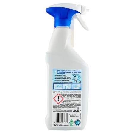 Informazioni sulla confezione del Viakal Spray Anticalcare Classico 470ml