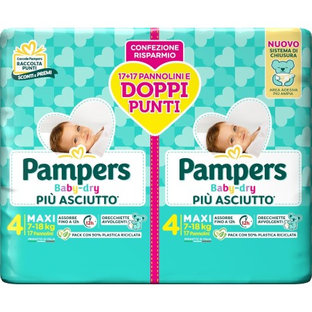Pampers Baby dry - Pannolini Più Asciutto Che Respira per 12h di Protezione