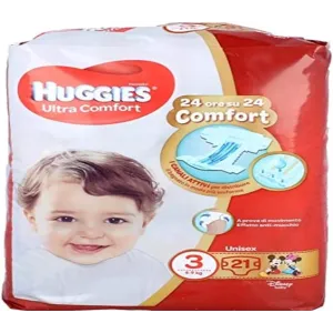 Pannolini Huggies Ultra Comfort 3 Unisex, 4-9 Kg - 21 pezzi
