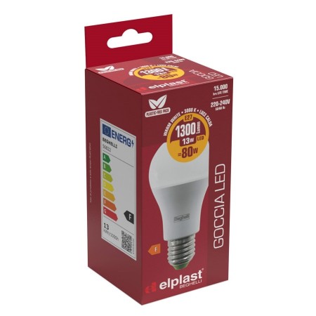 Confezione Lampadina Led Beghelli elplast 13w Luce Fredda 3000k