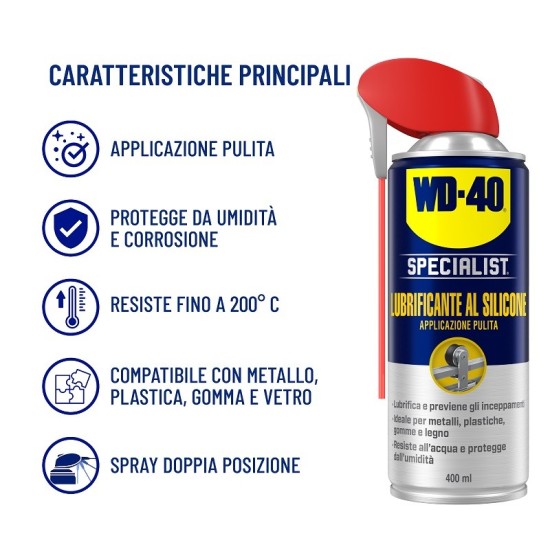 dettagli dei 5 benefici WD40 Lubrificante al Silicone