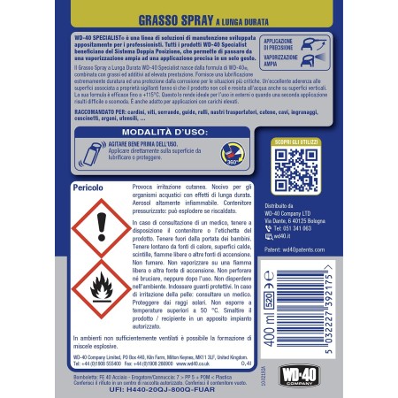 etichetta WD 40 Grasso Spray