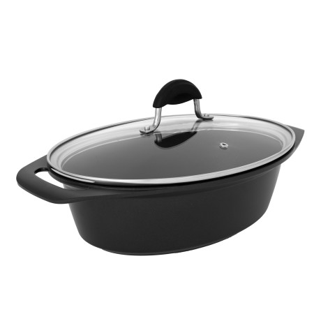 Casseruola Ovale Black Pearl con coperchio
