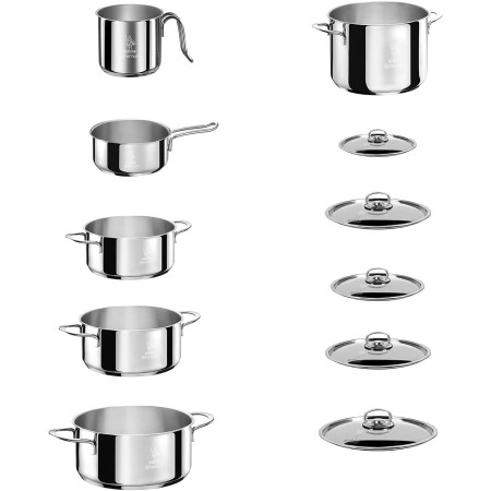 pezzi in dettaglio della batteria pentole aeternum 11 pezzi