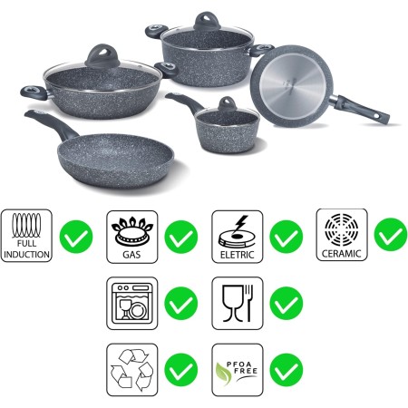 Batteria di Pentole Aeternum Madame Petravera 3.0 - 8 Pezzi