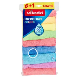 Vileda Microfibra 8+1 Gratis - Panni in Microfibra Colorati