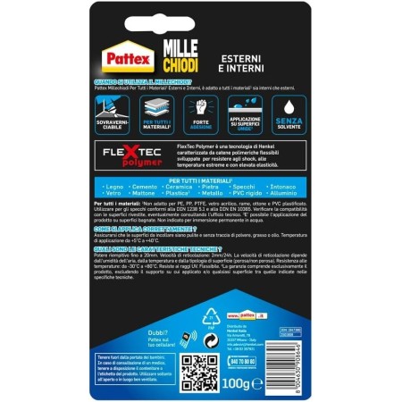 Pattex Millechiodi - Adesivo Extraforte per Incollaggi Duraturi