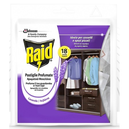 Raid Antitarme Lavanda – 18 pastiglie profumate per Armadi