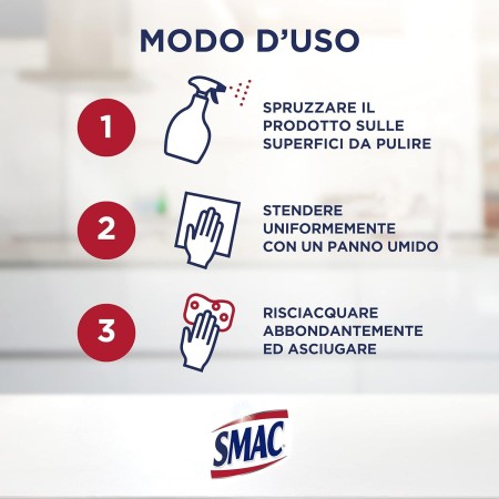 come usare Smac Brilla Acciaio Spray Detergente