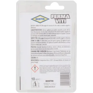 Bostik Ferma Viti Frena Filetti Bloccante per Bulloni, Viti e Dadi in Metallo 2