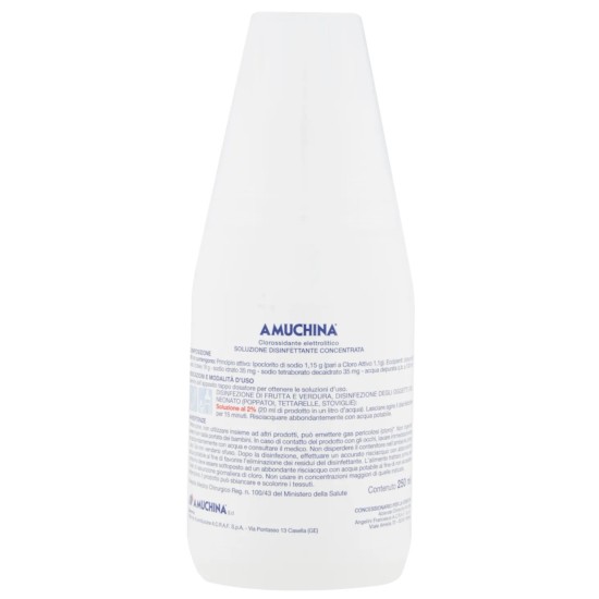 informazioni sulla confezione di Amuchina Soluzione Disinfettante Concentrata 250ml