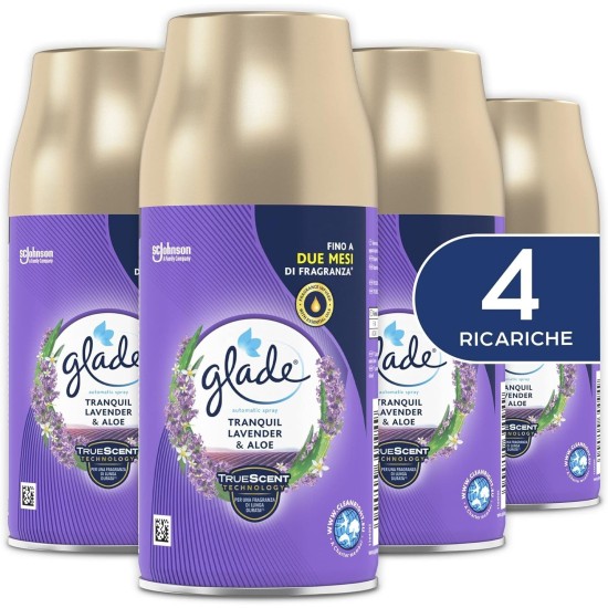 Glade Deodorante Ambiente Ricarica Spray Lavanda e Aloe 4x269ml