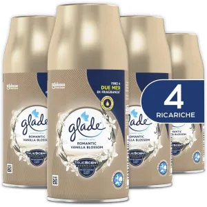 Glade Automatic Spray Ricarica, Fragranza Romantic Vanilla Blossom - Confezione Scorta 4x269ml