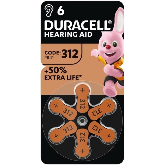 Batterie Acustiche 312 in confezione da 6